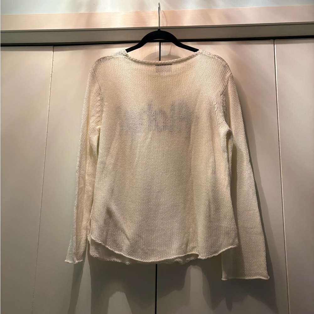Wooden Ships Cream and Black Aloha Sweater - Picture 2 of 2